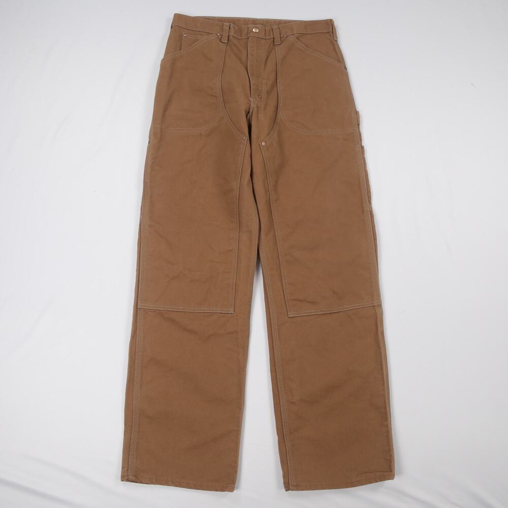 RARE Vintage 1960s Carhartt 62W Brown Double Knee Carpenter Pants 32x32